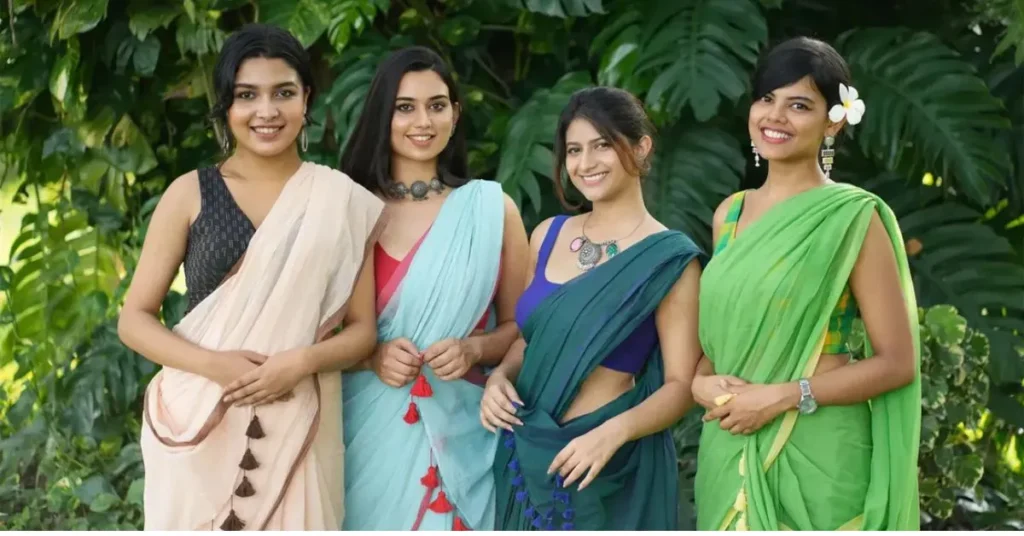 Indian girls chatting on WhatsApp group